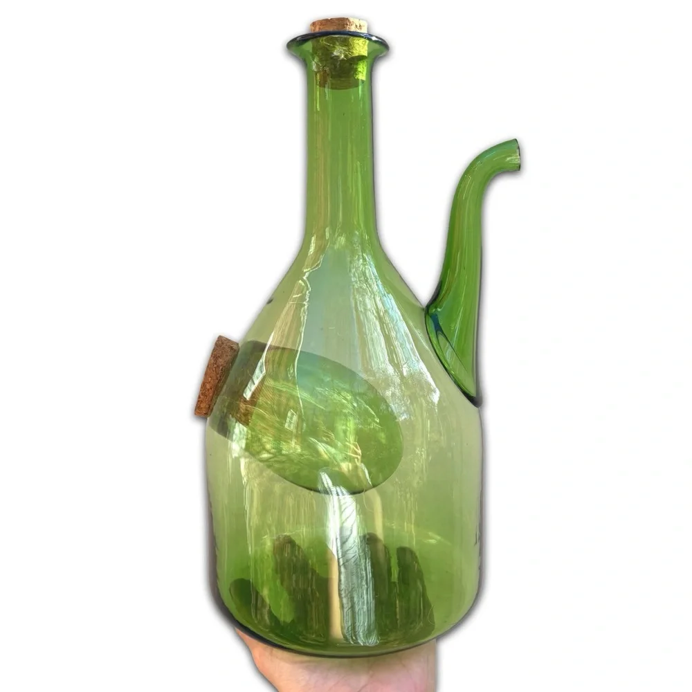 Vintage Corked Chilled Wine Decanter w/ Spout
